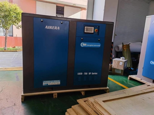Compressor de parafusos VSD de estágio único com óleo sintético