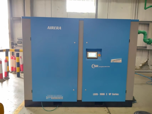 Compressor de parafuso VSD de 250 kW PM com capacidade de óleo de 10L-200L e óleo sintético