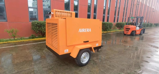 Compressor de parafuso portátil a diesel de 185 cm3 @ 100 psi