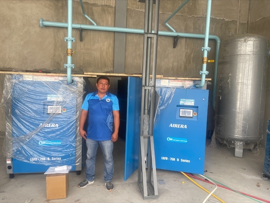 Economia de 30% de energia 75kw/100hp Compressor de parafuso VSD 7-15bar