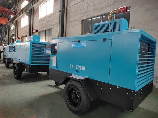 CE/ISO9001 200PSI 150-160HP Compressor a parafuso a diesel para aplicações industriais