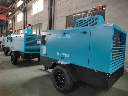 Compressor a parafuso a diesel de 650 cm3 e 100 psi, de qualidade industrial, com homologação CE/ISO9001