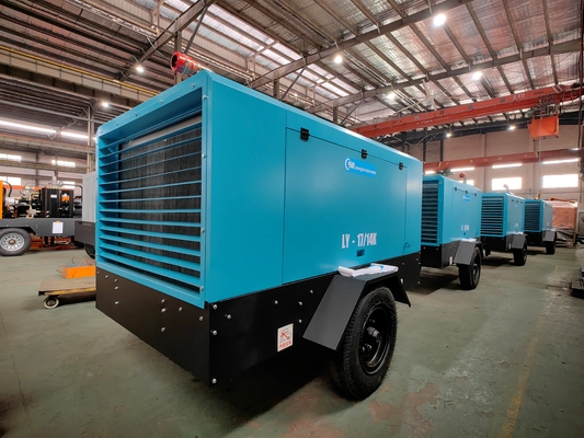 Compressor de parafuso a diesel de baixo ruído para aplicações industriais/comerciais 210-260 CV