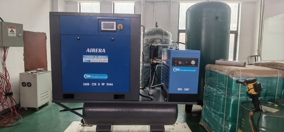 Compressor de parafusos montado no tanque de 16 bar para a indústria de corte a laser