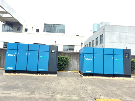 7.5-355 KW Potência nominal Compressor de parafuso de lubrificação de óleo para ambientes sensíveis ao ruído