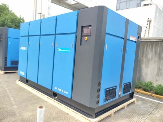 Potência de 7,5 kW a 355 kW Compressor de ar de parafuso rotativo Sistema de controlo PLC Método de arrefecimento refrigerado a ar