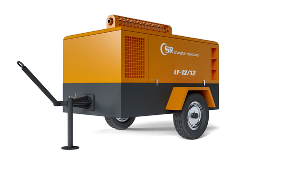 Compressor de ar diesel tipo parafuso móvel 185 Cfm 260HP/1700rpm