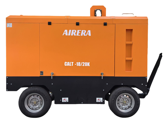 Shanghai Rotorcomp CALT-18/20K Compressor de parafuso movido a diesel para desempenho ideal em temperaturas ambientais extremas de 55 ° C
