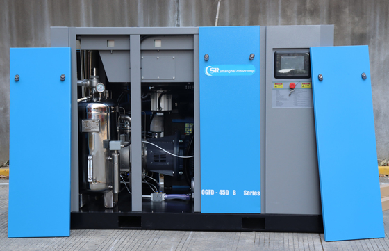 Shanghai Rotorcomp OGFD-45D B Compressor de ar livre de óleo Acionamento direto Velocidade fixa Velocidade variável para industrial