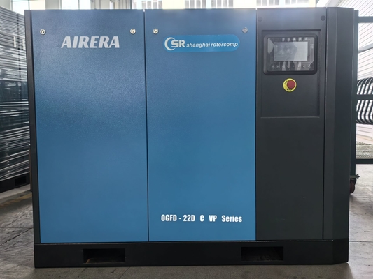 Compressor de parafuso isento de óleo Shanghai Rotorcomp OGFD-22D C VP com modo de resfriamento refrigerado a água e acionamento direto