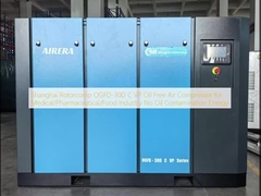 Compressor de ar isento de óleo Shanghai Rotorcomp OGFD-30D C VP para a indústria médica/farmacêutica/alimentícia Sem contaminação de óleo Energia